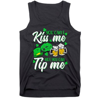 St Patricks Day Lucky Shamrock Waitress Bartender Waiter Tank Top