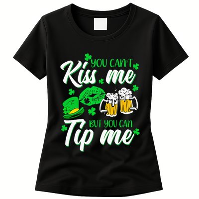 St Patricks Day Lucky Shamrock Waitress Bartender Waiter Womens T-Shirt