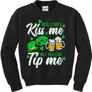 St Patricks Day Lucky Shamrock Waitress Bartender Waiter Kids Sweatshirt