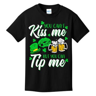 St Patricks Day Lucky Shamrock Waitress Bartender Waiter Kids T-Shirt