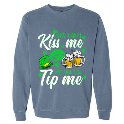 St Patricks Day Lucky Shamrock Waitress Bartender Waiter Garment-Dyed Sweatshirt