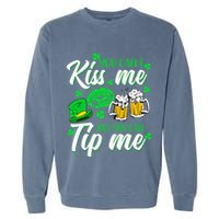 St Patricks Day Lucky Shamrock Waitress Bartender Waiter Garment-Dyed Sweatshirt