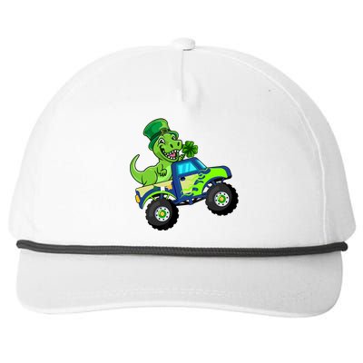 St Patricks Day Cute Dinosaur Monster Truck Gift Snapback Five-Panel Rope Hat