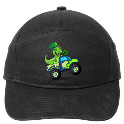 St Patricks Day Cute Dinosaur Monster Truck Gift 7-Panel Snapback Hat