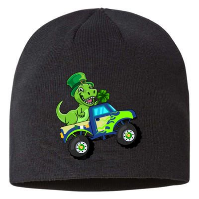 St Patricks Day Cute Dinosaur Monster Truck Gift Sustainable Beanie