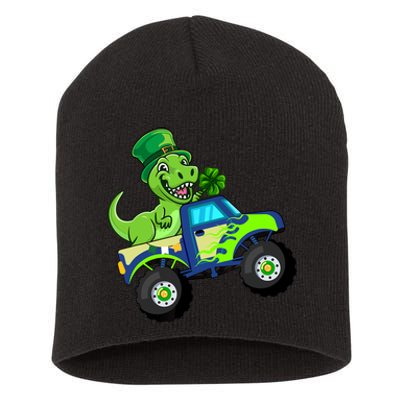 St Patricks Day Cute Dinosaur Monster Truck Gift Short Acrylic Beanie