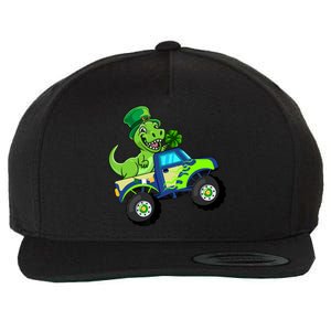 St Patricks Day Cute Dinosaur Monster Truck Gift Wool Snapback Cap