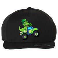 St Patricks Day Cute Dinosaur Monster Truck Gift Wool Snapback Cap