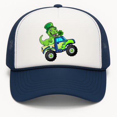 St Patricks Day Cute Dinosaur Monster Truck Gift Trucker Hat