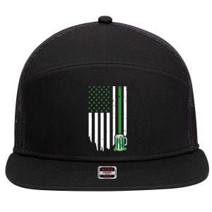 St Patrick's Day Beer American Flag 7 Panel Mesh Trucker Snapback Hat