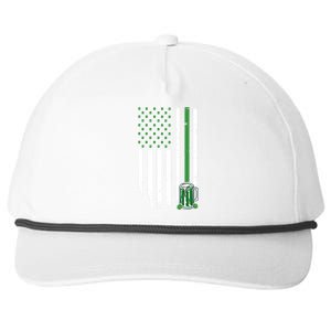 St Patrick's Day Beer American Flag Snapback Five-Panel Rope Hat