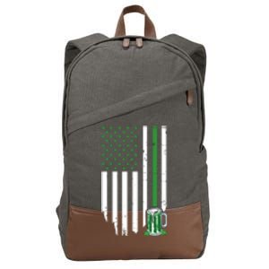 St Patrick's Day Beer American Flag Cotton Canvas Backpack