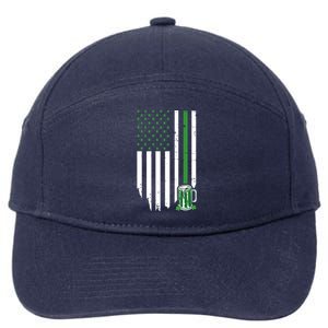 St Patrick's Day Beer American Flag 7-Panel Snapback Hat