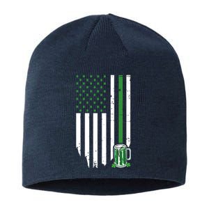 St Patrick's Day Beer American Flag Sustainable Beanie