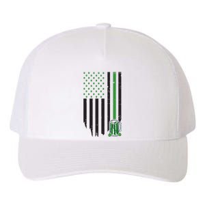 St Patrick's Day Beer American Flag Yupoong Adult 5-Panel Trucker Hat