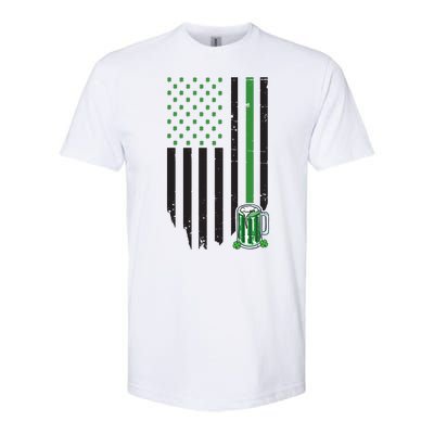 St Patrick's Day Beer American Flag Softstyle® CVC T-Shirt