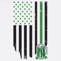 St Patrick's Day Beer American Flag Hoodie