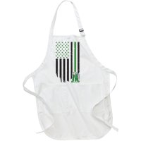 St Patrick's Day Beer American Flag Full-Length Apron With Pockets