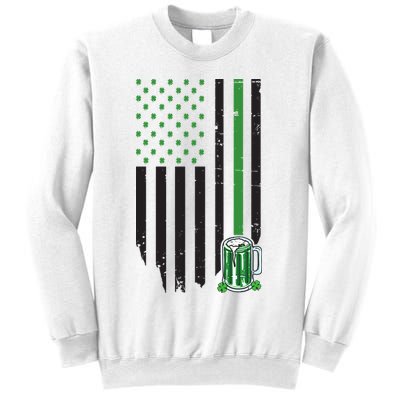 St Patrick's Day Beer American Flag Sweatshirt