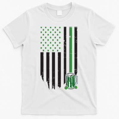 St Patrick's Day Beer American Flag T-Shirt