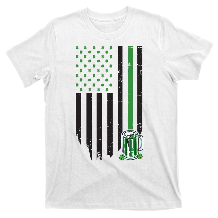 St Patrick's Day Beer American Flag T-Shirt