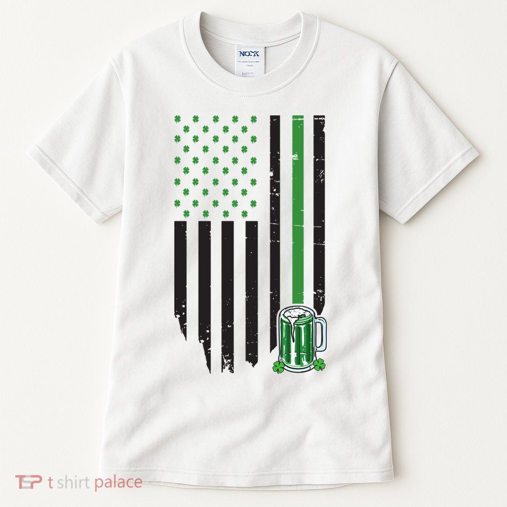 St Patrick's Day Beer American Flag Tall T-Shirt