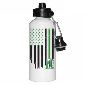 St Patrick's Day Beer American Flag Aluminum Water Bottle