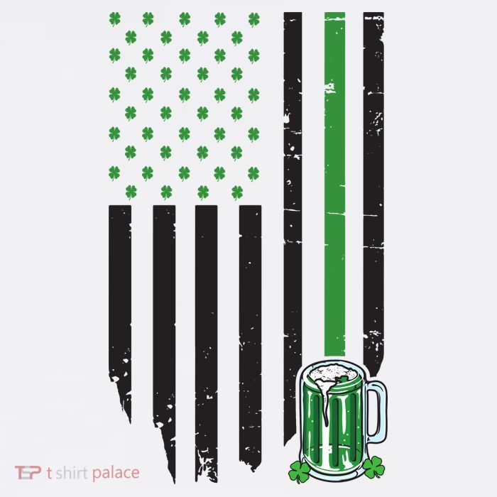 St Patrick's Day Beer American Flag Sustainable Bucket Hat
