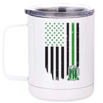 St Patrick's Day Beer American Flag 12 oz Stainless Steel Tumbler Cup