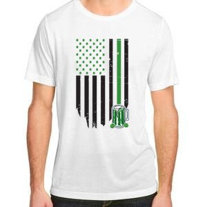 St Patrick's Day Beer American Flag Adult ChromaSoft Performance T-Shirt