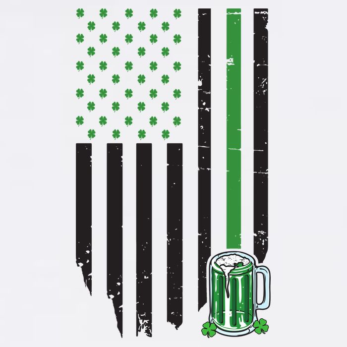 St Patrick's Day Beer American Flag Bucket Hat