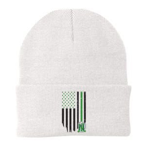 St Patrick's Day Beer American Flag Knit Cap Winter Beanie