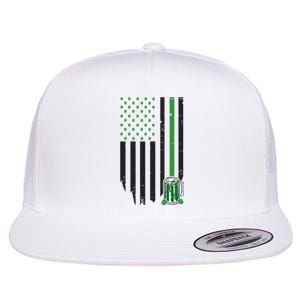 St Patrick's Day Beer American Flag Flat Bill Trucker Hat