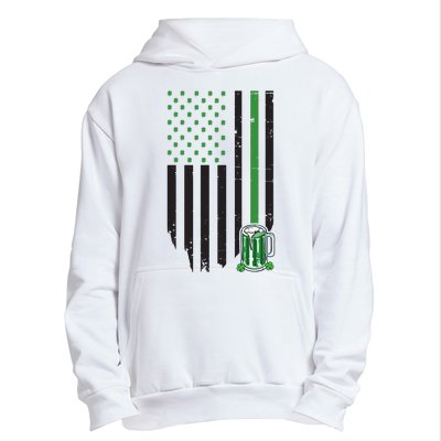 St Patrick's Day Beer American Flag Urban Pullover Hoodie