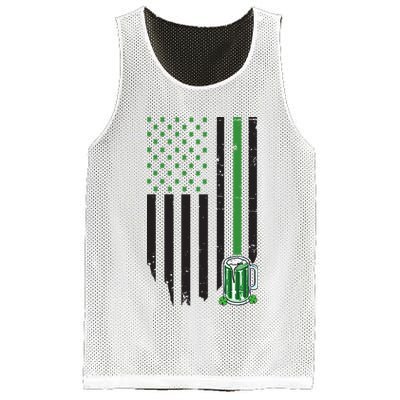 St Patrick's Day Beer American Flag Mesh Reversible Basketball Jersey Tank
