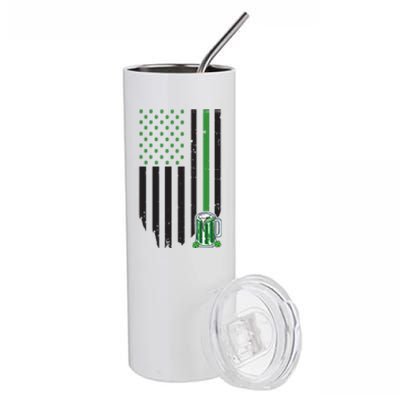 St Patrick's Day Beer American Flag Stainless Steel Tumbler