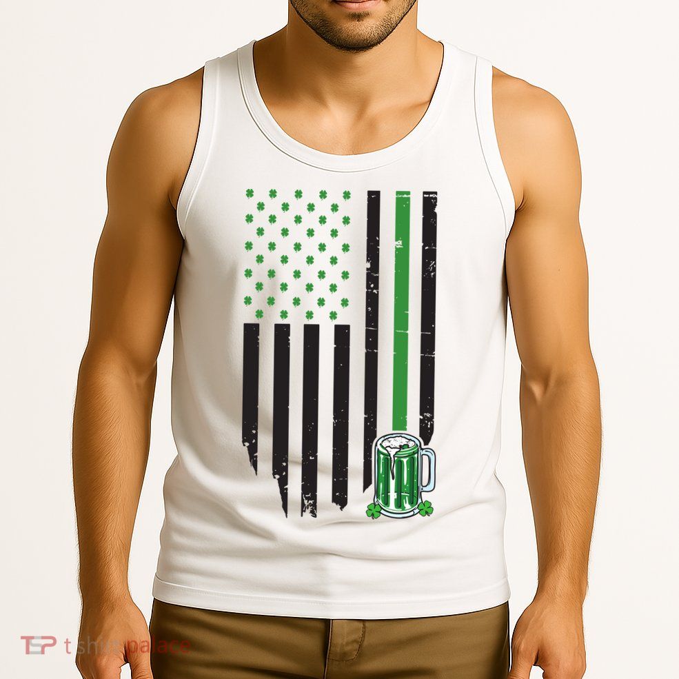 St Patrick's Day Beer American Flag Tank Top