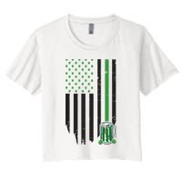St Patrick's Day Beer American Flag Crop Top