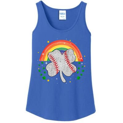 Saint Patricks Day Shenanigans Rainbow Baseball Shamrock Gift Ladies Essential Tank