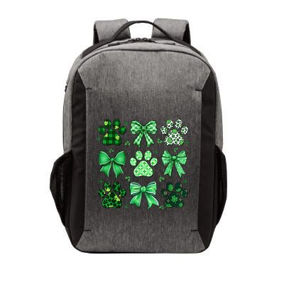 St Patricks Day Dog Cat Paw Shamrock Leopard Vector Backpack