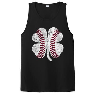 St Patrick's Day Shamrock Baseball Saint Paddy's Gift PosiCharge Competitor Tank