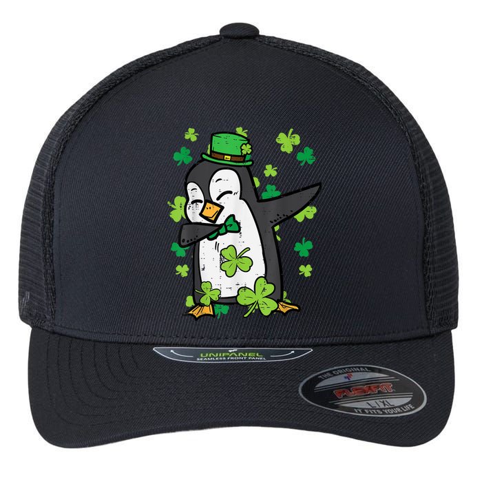 St Patricks Day Penguin Dab Saint Paddys Boys Girls s Flexfit Unipanel Trucker Cap