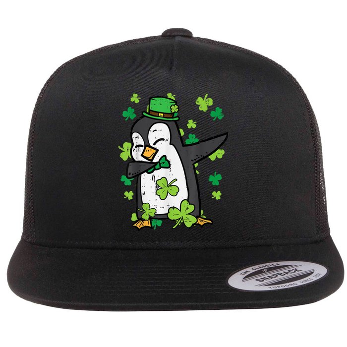 St Patricks Day Penguin Dab Saint Paddys Boys Girls s Flat Bill Trucker Hat