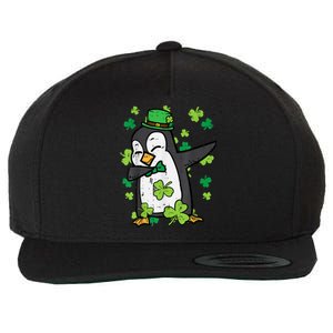 St Patricks Day Penguin Dab Saint Paddys Boys Girls s Wool Snapback Cap