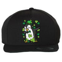 St Patricks Day Penguin Dab Saint Paddys Boys Girls s Wool Snapback Cap