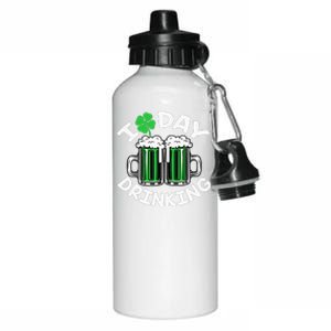 St Patricks Day I Love Day Drinking Funny Beer Lover Aluminum Water Bottle