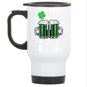 St Patricks Day I Love Day Drinking Funny Beer Lover Stainless Steel Travel Mug