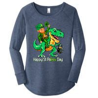 St Patricks Day Leprechaun Riding Dinosaur Gift Women's Perfect Tri Tunic Long Sleeve Shirt