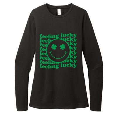 St Patricks Day Feeling Lucky Shamrock St Patrick's Day Gift Womens CVC Long Sleeve Shirt