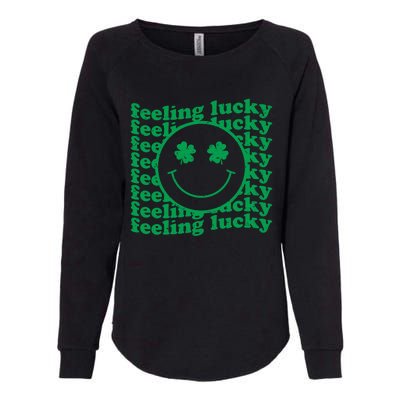 St Patricks Day Feeling Lucky Shamrock St Patrick's Day Gift Womens California Wash Sweatshirt